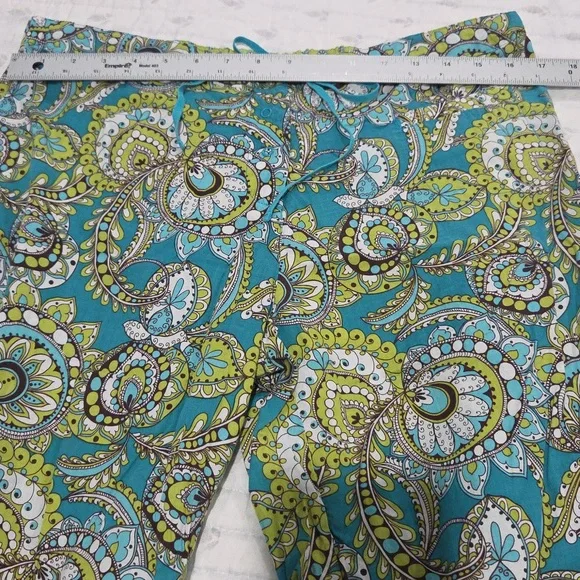 🦚Vera Bradley Adorable Cotton Pajama Pants In Very Good Condition. Size L💚💙 - Picture 5 of 12